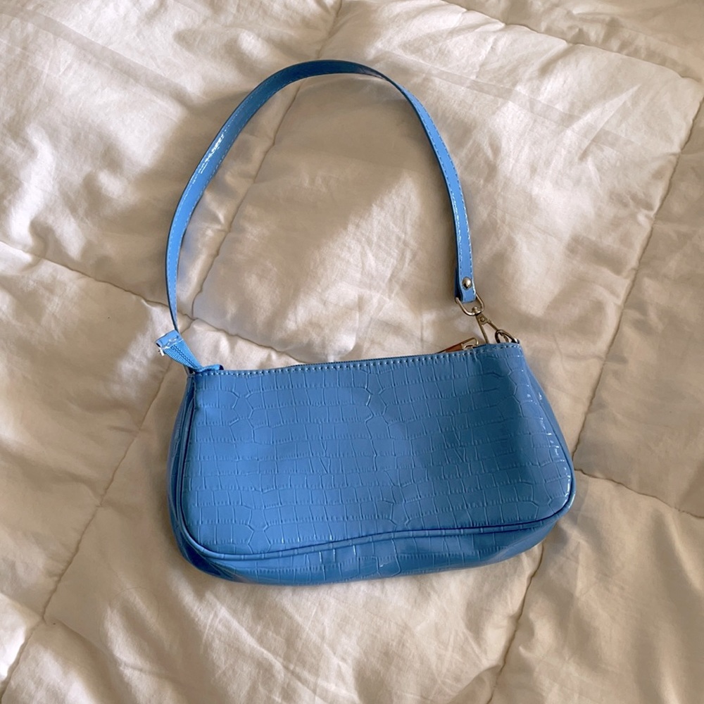 Baby blue hand bag